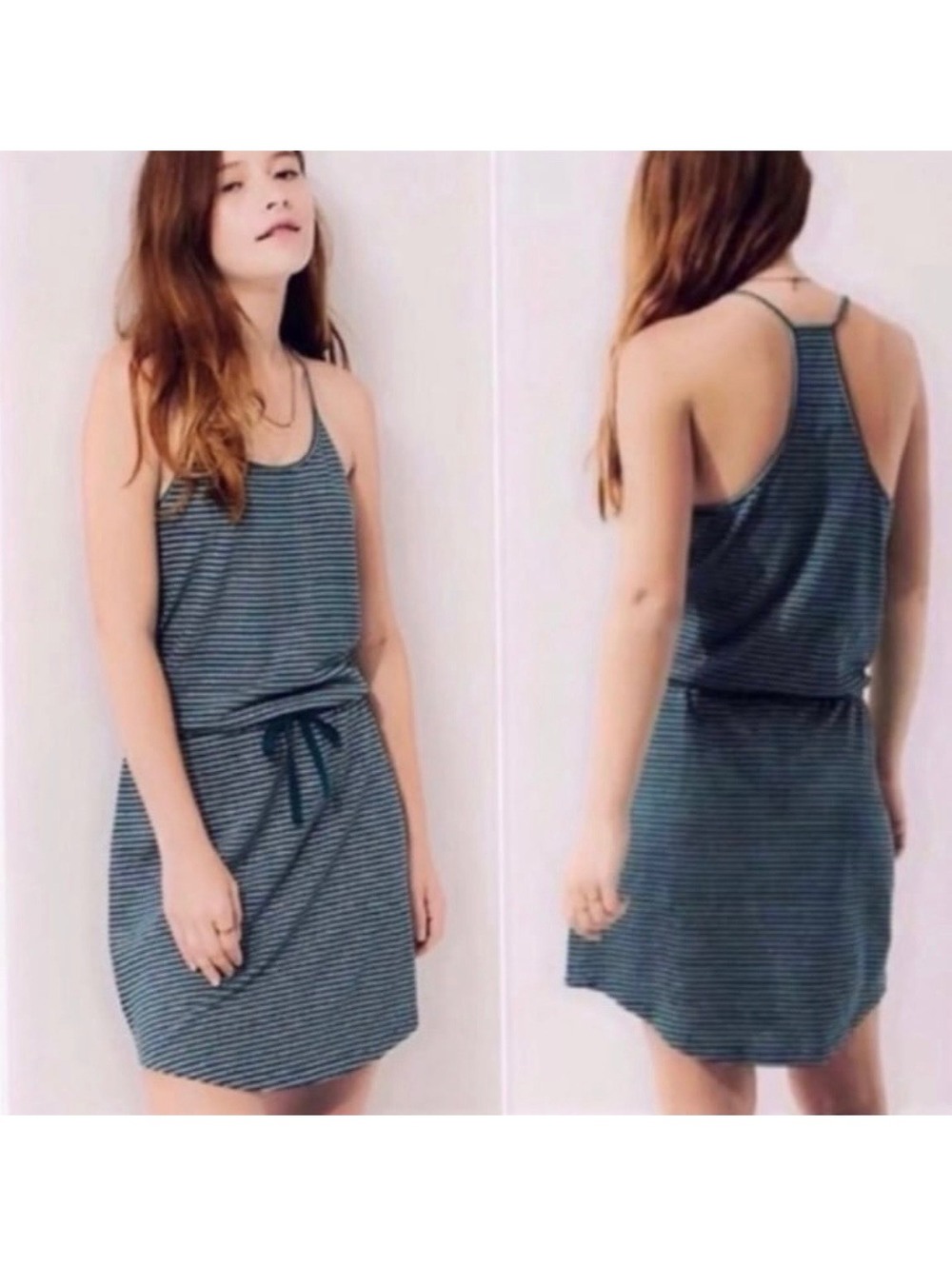 Lou & Grey linen and cotton race back knee length dress in excellent condition